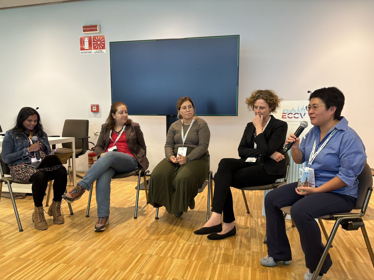 Now we have an exciting panel session with Hedvig Kjellström, and our keynote speakers Dima Damen, Fatma Guney, Stella Yu!  „What was a pivotal moment that shaped your career and approach?“
