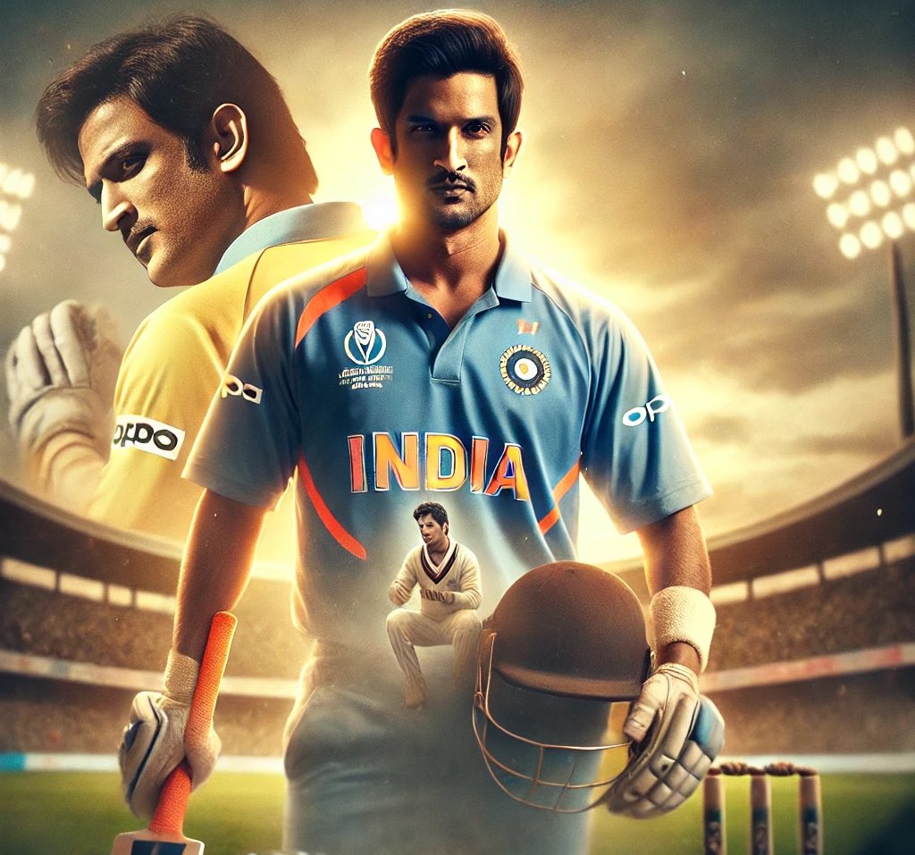 HashiTammy's tweet photo. He didn’t just play Dhoni, Sushant Became Dhoni . His dedication brought the legend to life on screen. Every shot, every move felt real because he lived the journey, not just portrayed it. Through him, we witnessed Dhoni’s untold story &amp; in return, we saw SSR’s brilliance shine. https://t.co/7jCeiHUkqo