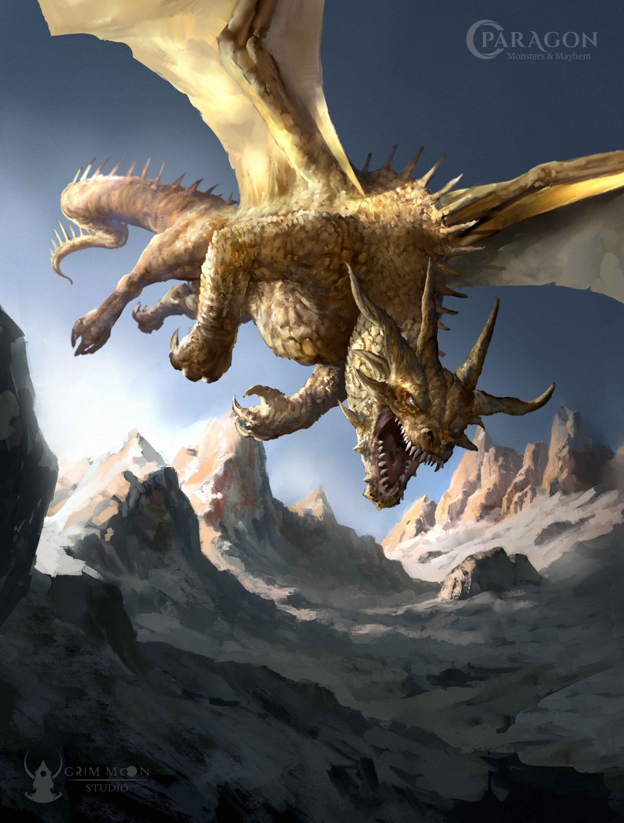 Finally, something new!

The guys from <a href="/Paragon_TCG/">Paragon: Monsters & Mayhem</a>  are coming back with a new funding campaign and lots of game-related news, including new art!

Here are my latest efforts together with the team from Grim Moon Studio!🤟

P.S. that's my first classic dragon!