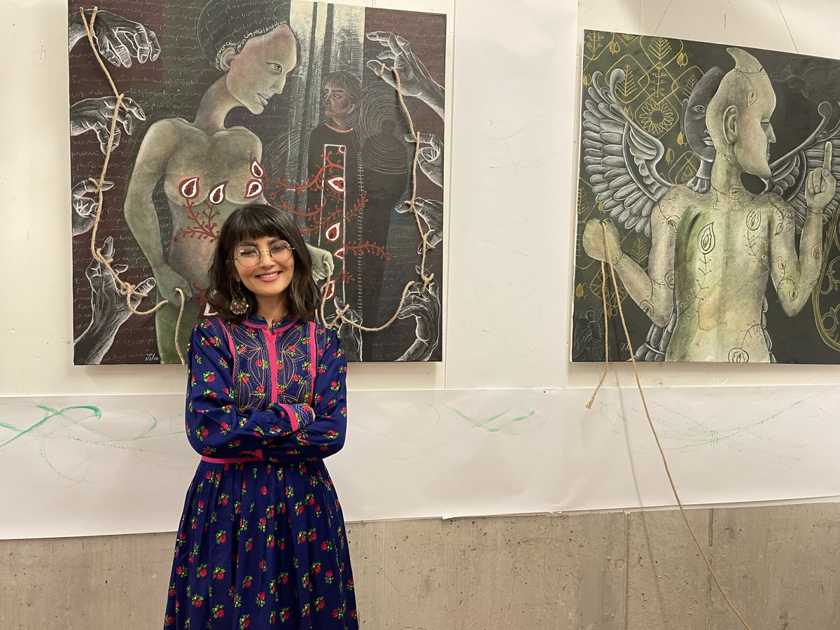 Artist Sanaz Hakimi opens first solo exhibition in Sweden 🖼️🎨

Less than a year after arriving in Sweden and taking up the ICORN residency in Örebro, the exhibition explores the theme of freedom, symbolised by the colour green.

More: bit.ly/4dAgQOY