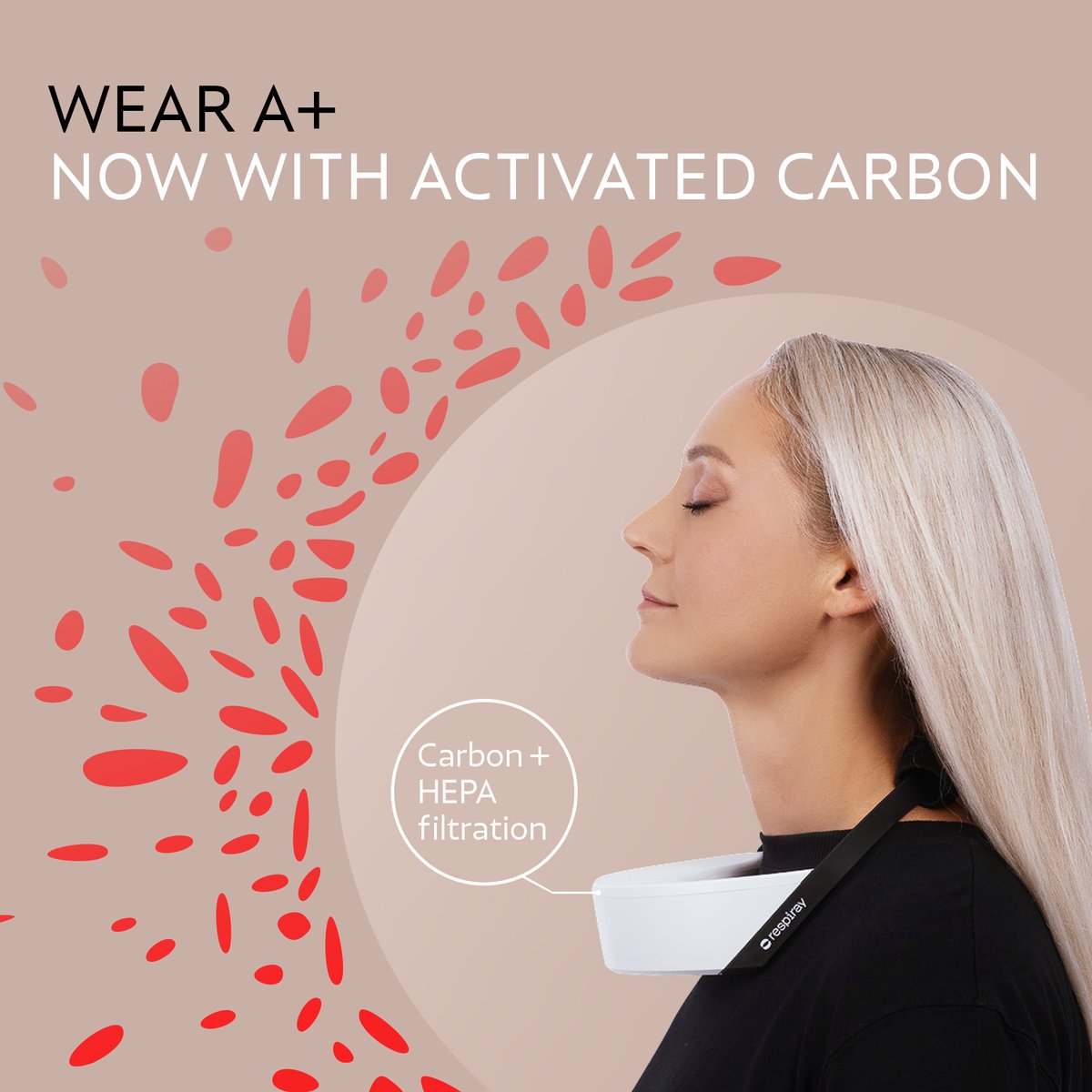 It's here!🎉 Wear A+ with Activated Carbon: the world's FIRST wearable, unobstructed solution for fragrance allergies and chemical sensitivities🛡️ Filters allergens &amp; absorbs odors, chemicals and #VOCs 🏃‍♀️ Clean air anywhere  #fragranceallergies #chemicalsensitivity #mcs #cleanair