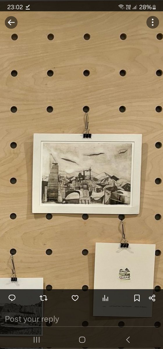 Print-tastic exhibition at Bower Ashton Library, UWE Bristol. I have two small prints in it.