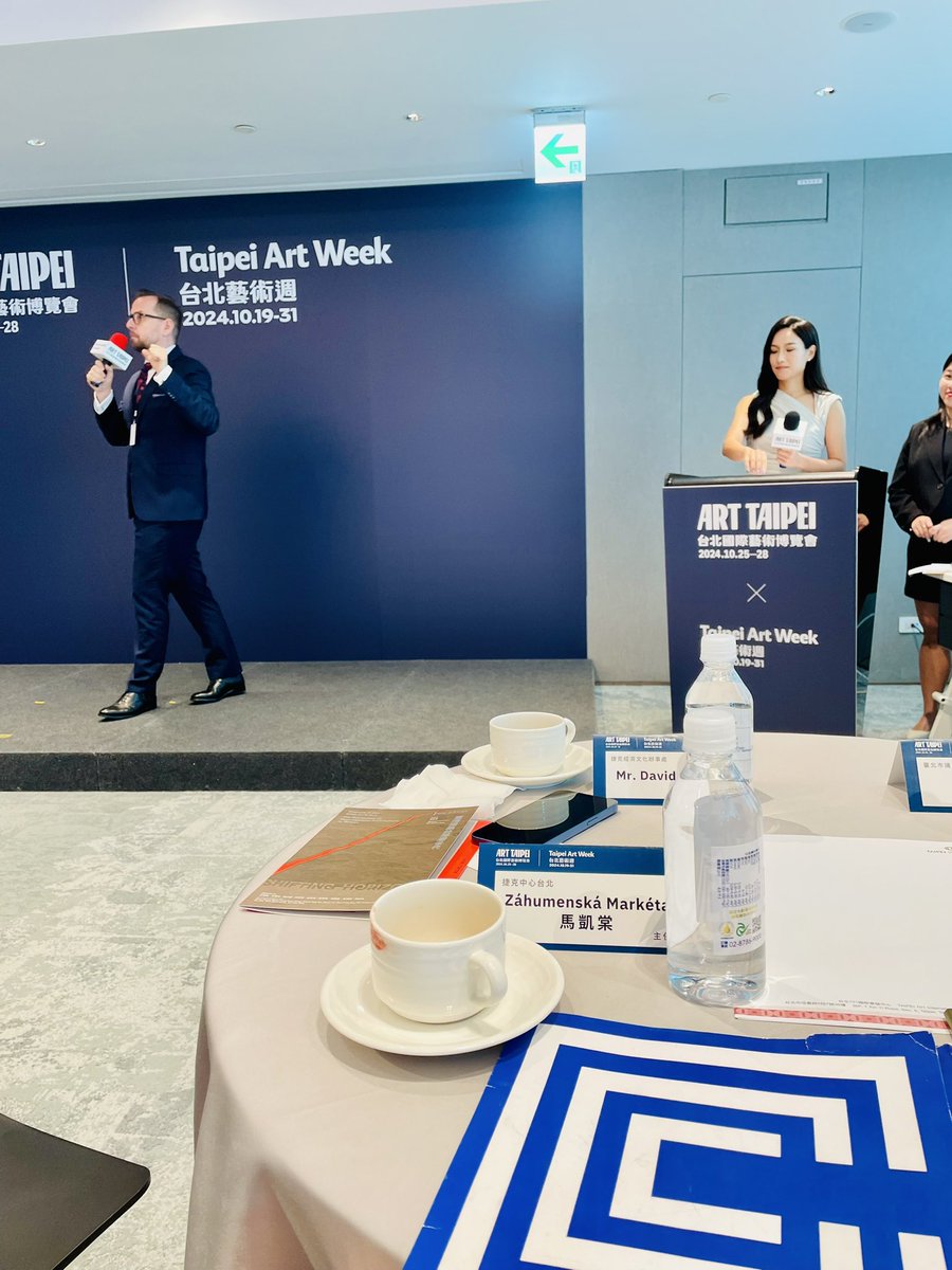 CzechCentreTP's tweet photo. Today, we had the honor of presenting the Czech national exhibition at the ART TAIPEI 2024 &amp; Taipei Art Week 2024 Pre-Show Press Conference. The exhibition, curated by Lenka Lindaurová, will be part of this year’s Art Taipei. #ArtTaipei2024 #CzechExhibition #TaipeiArtWeek https://t.co/T9zyOBaCiR