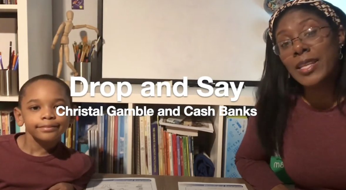 TheFCRR's tweet photo. In this video, Christal and Cash demonstrate our Student Center Activity (SCA), Drop and Say. Visit https://t.co/ug8flIwsBJ  to download this and all our SCAs. Share and tag your videos w/ #AtHomeWithFCRR. This video was developed in part w/ generous support from @WalmartOrg. https://t.co/cZ6Pvn5dI9