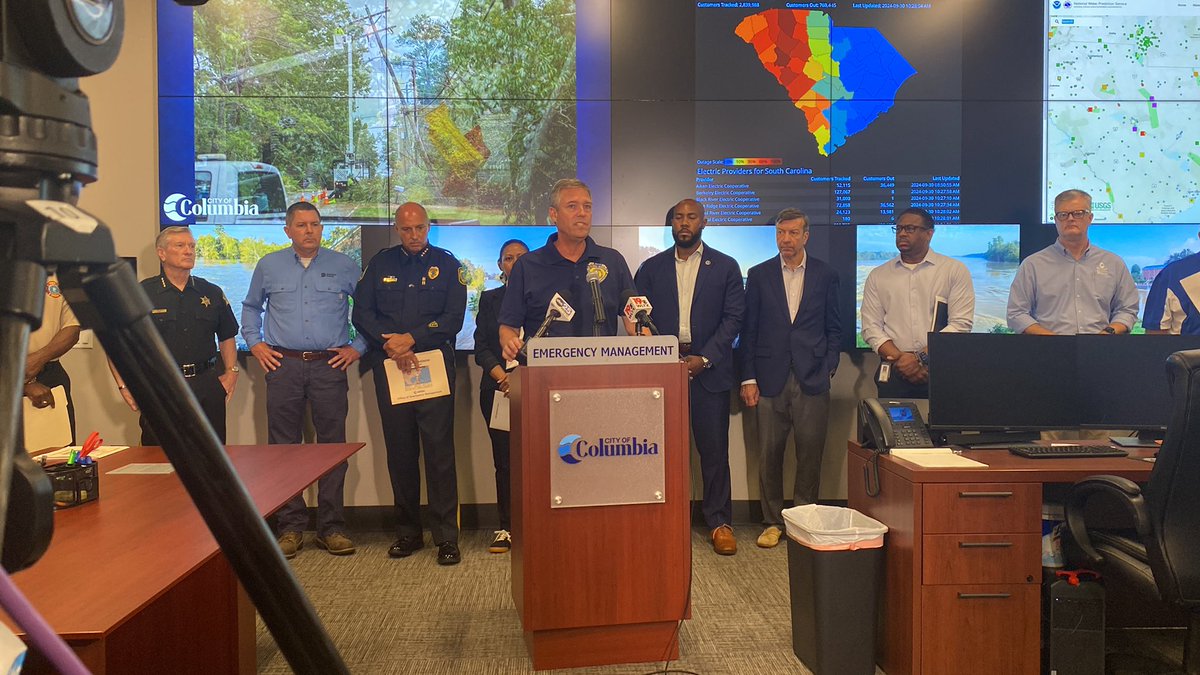 City of Columbia Mayor Daniel Rickenmann says Helene was the 3rd largest destructive hurricane to hit South Carolina in years.