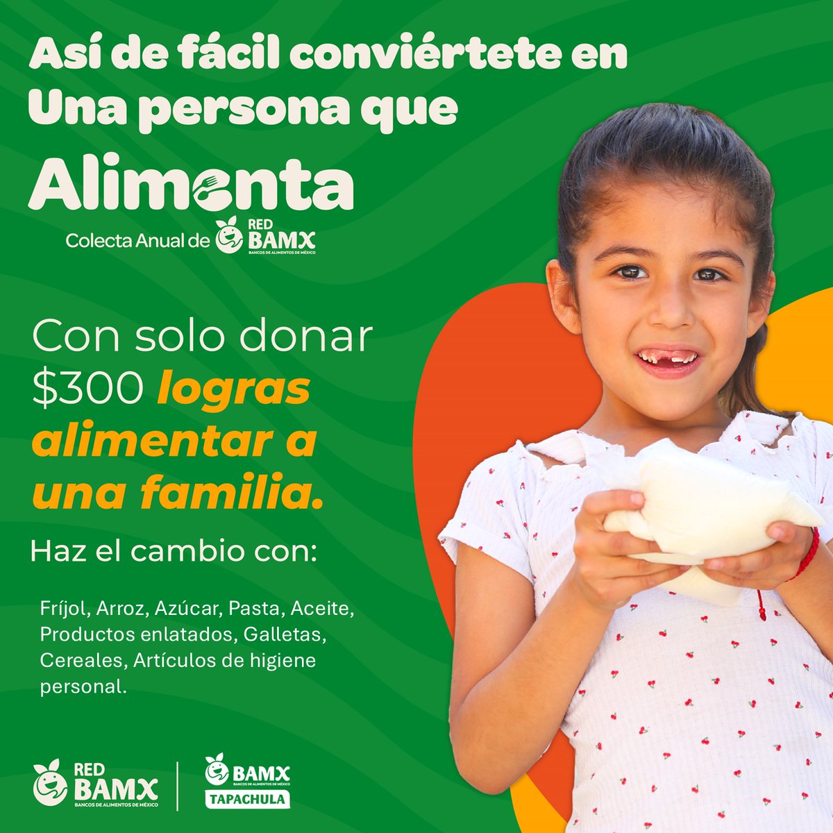 BamxTapachula's tweet photo. ¿Sabías que con solo $200 puedes donar 10 kg de frijol? ¡Es una manera poderosa de combatir el hambre!
En la #RedBAMX, cada donación se traduce en esperanza y nutrientes para las familias que más lo requieren. #alimenta #bancosdealimentos #donacion #nutricion #alimentos #colecta https://t.co/WjrAyJxxtT