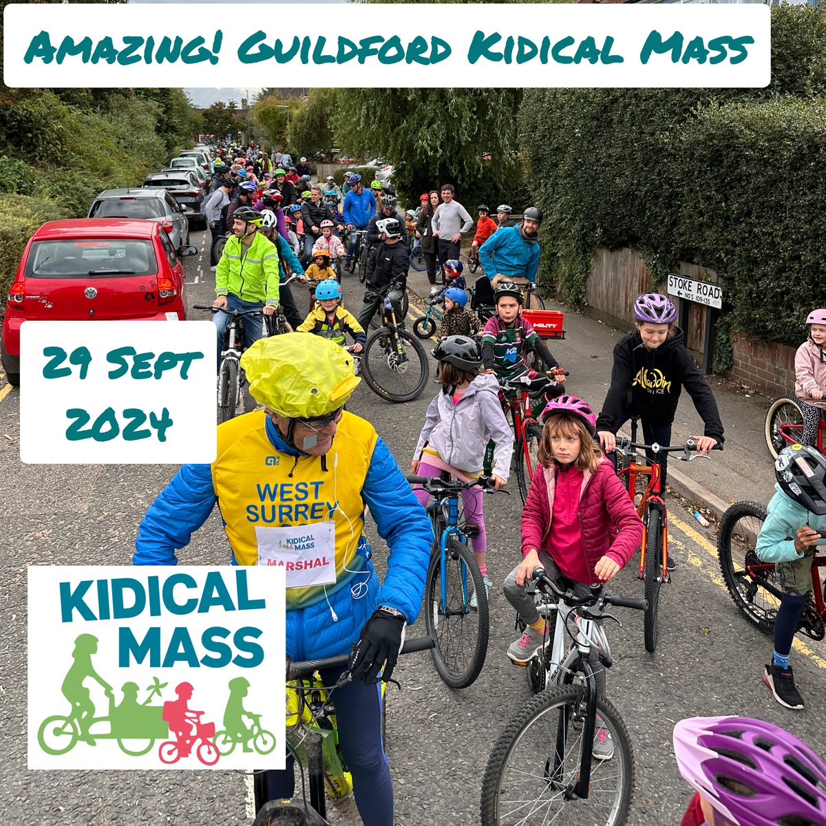 Guildford you were amazing on our September 2024 bike ride. Over 230 of you joined the call for safer streets!
#KidicalMass #streetsforeveryone #streetsforkids #SaferStreetsNow