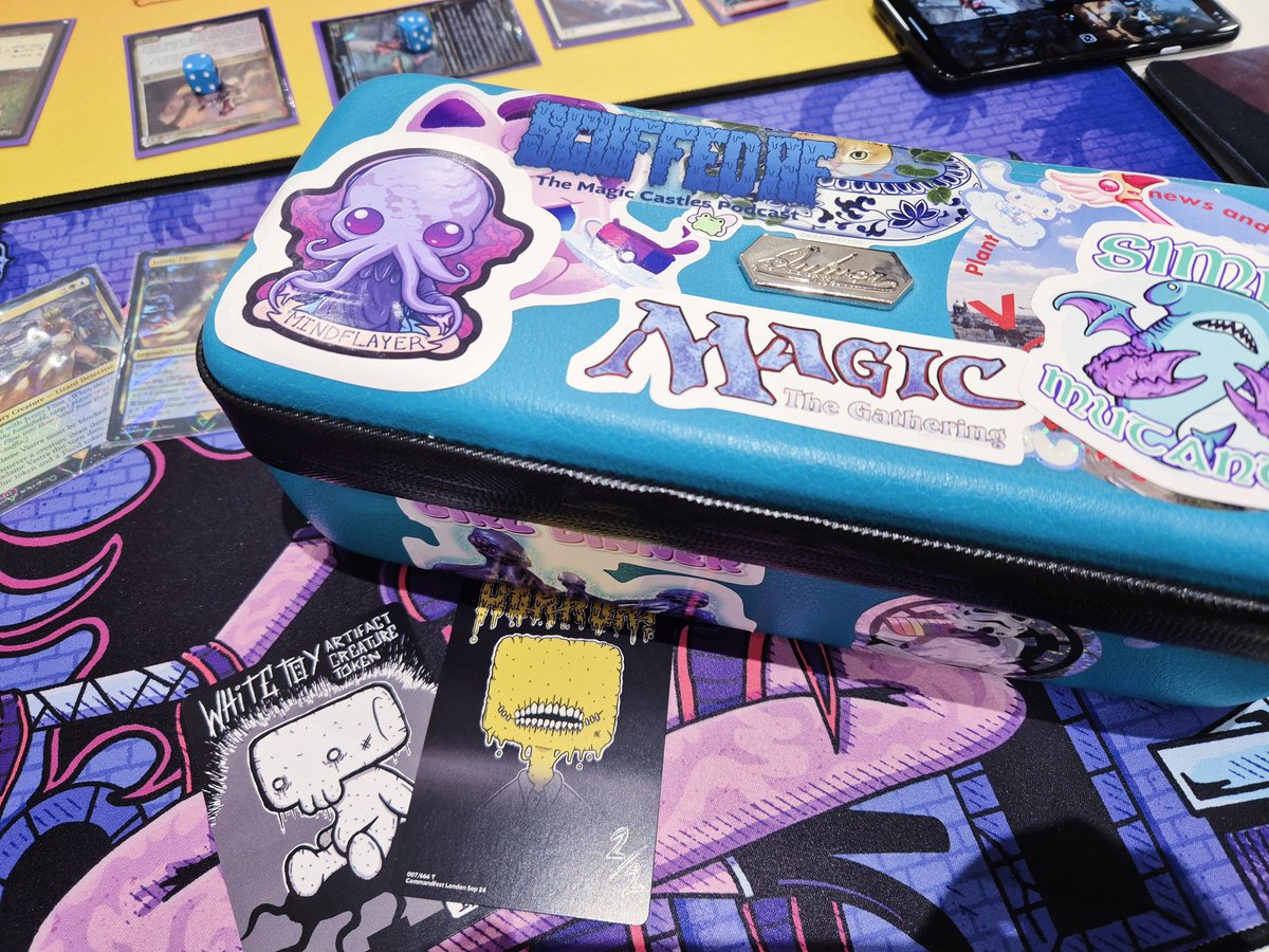 BinaryBeeDraws's tweet photo. Had an amazing time @AxionNow #CommandFestUk over the weekend. There is never enough time to play enough games! Thanks for the sticker @magiccastlespod and the tokens @xverfiend 🥳🥳🥳 https://t.co/Vn3AGFJq6U