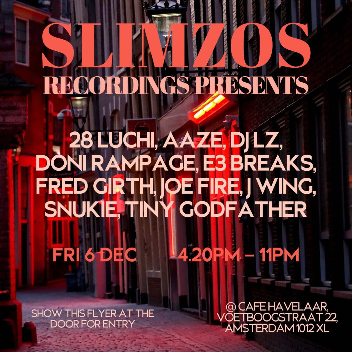 🚨 AMSTERDAM WEEKENDER 🚨 

December 6th &amp; December 7th 

<a href="/dj_slimzee/">@dj_slimzee</a> <a href="/slimzosrecs/">Slimzos Recordings</a> <a href="/FR4NKIE365/">FR4NKIE - pre save my EP link in bio</a> 
+ many more invade Amsterdam for the weekend to bring u the best in Underground music in 2 venues across 2 nights 🔊 

See you there! 💥 🇳🇱 🎟️ fourvenues.com/en/bitterzoet/…