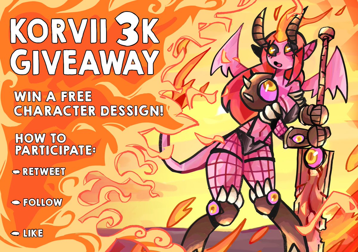 🔥ART RAFFLE🔥

To celebrate the 3k followers i will gift a character design for the winner! Participate for free!

Rules :
• like + rt + follow 
• ends october 12
• Comment your OC (optional) 

GOOD LUCK!