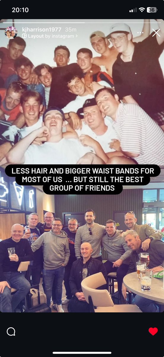 Belfast was fuckin brilliant. Top photo was over 28 years ago. Everyone on the bottom photo is in the top one. Mates for life.