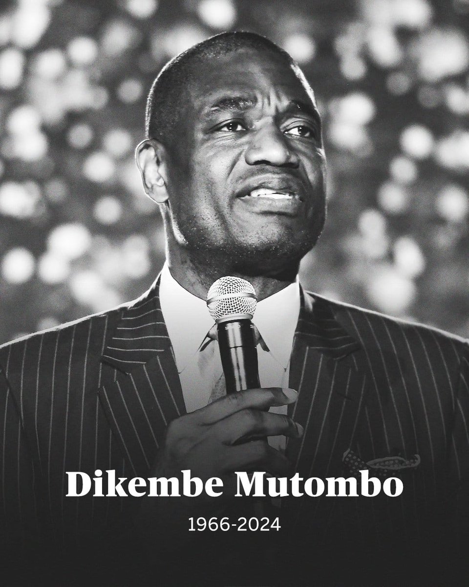 elnarrador's tweet photo. Murió Dikembe Mutombo, un hombre legendario en la #NBA 

Se va muy joven, víctima de esa terrible enfermedad que es el cáncer. https://t.co/1tyvvfjEIf