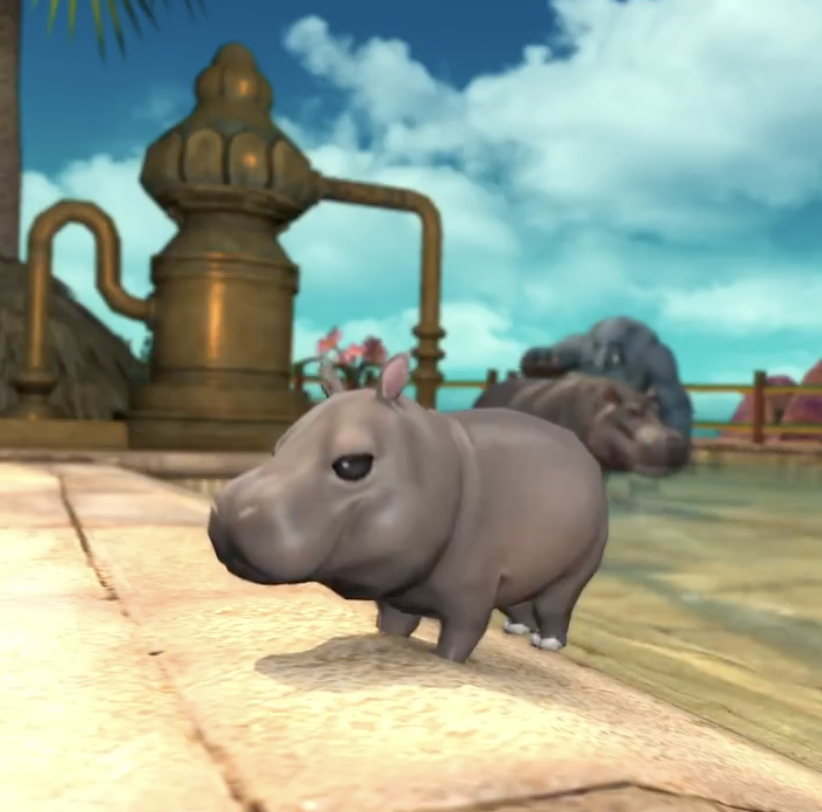 Dexerto's tweet image. Moo Deng’s popularity has led to a 1600%+ price increase for minion hippos in Final Fantasy XIV (FFXIV)
