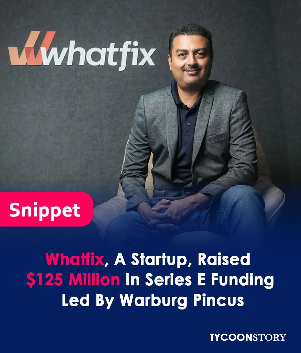 TycoonStoryCo's tweet image. 🚀 Exciting news! Whatfix raised $125M in Series E funding led by @WarburgPincus &amp;amp; @SoftBank. This will fuel further innovation and expand its global footprint in the digital adoption space.

tycoonstory.com

#userization #digitaltransformation #whatfix #saas #AI