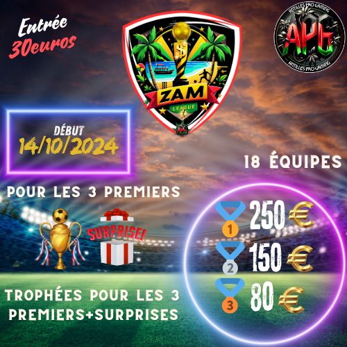Antilles Pro Gaming | APG (@cpgownerantille) on Twitter photo Salut à tous la communauté encore 12 places en zam premium pour la saison 1 début le 14 octobre.
discord.gg/MpSJ98mJwU
Pensez à bien valider le règlement pour avoir accès au discord.
<a href="/ClubPro_FR/">EAFC | Clubs | France</a> <a href="/xDeStR0/">xDeStR011</a> <a href="/EsportTiseb/">Tiseb Joueur Esport</a> @ljclm691 <a href="/PuRFIFARavenFR/">PuR Esport I FIFA</a> <a href="/S7_Sereni7y_/">Sereni7y eSport</a> <a href="/JeRiKo_I79I/">JeRiKo I79I</a> Salut à tous la communauté encore 12 places en zam premium pour la saison 1 début le 14 octobre.
discord.gg/MpSJ98mJwU
Pensez à bien valider le règlement pour avoir accès au discord.
<a href="/ClubPro_FR/">EAFC | Clubs | France</a> <a href="/xDeStR0/">xDeStR011</a> <a href="/EsportTiseb/">Tiseb Joueur Esport</a> @ljclm691 <a href="/PuRFIFARavenFR/">PuR Esport I FIFA</a> <a href="/S7_Sereni7y_/">Sereni7y eSport</a> <a href="/JeRiKo_I79I/">JeRiKo I79I</a>