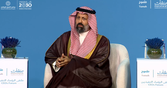 alekhbariyaEN's tweet photo. The Chairman of #SaudiArabia's Capital Market Authority, @kuwaiz, stated during the CEOs Forum 2024 in its 7th Edition: 

"The #Saudi Stock Market is the 7th largest in the world and reflects the real economy."

#CEOsForum
#EKHNews_EN https://t.co/rhrMGTlkOm