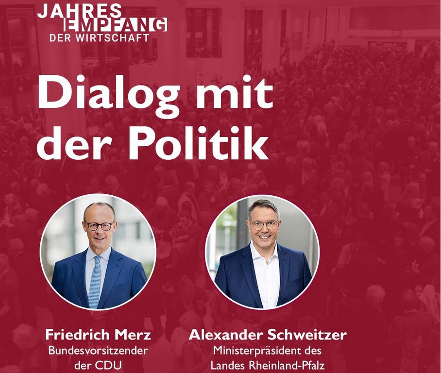 LPK RLP (@lpkrlp) on Twitter photo Kammern im Dialog mit der Politik: Am 22. Januar 2025 ist die <a href="/LPKRLP/">LPK RLP</a> wieder gemeinsam mit 14 anderen Institutionen Gastgeberin des Jahresempfangs der Wirtschaft. Diesmal ist der Hauptredner <a href="/_FriedrichMerz/">Friedrich Merz</a> . <a href="/Alex_Schweitzer/">Alexander Schweitzer</a> wird an der Podiumsdiskussion teilnehmen. Kammern im Dialog mit der Politik: Am 22. Januar 2025 ist die <a href="/LPKRLP/">LPK RLP</a> wieder gemeinsam mit 14 anderen Institutionen Gastgeberin des Jahresempfangs der Wirtschaft. Diesmal ist der Hauptredner <a href="/_FriedrichMerz/">Friedrich Merz</a> . <a href="/Alex_Schweitzer/">Alexander Schweitzer</a> wird an der Podiumsdiskussion teilnehmen.