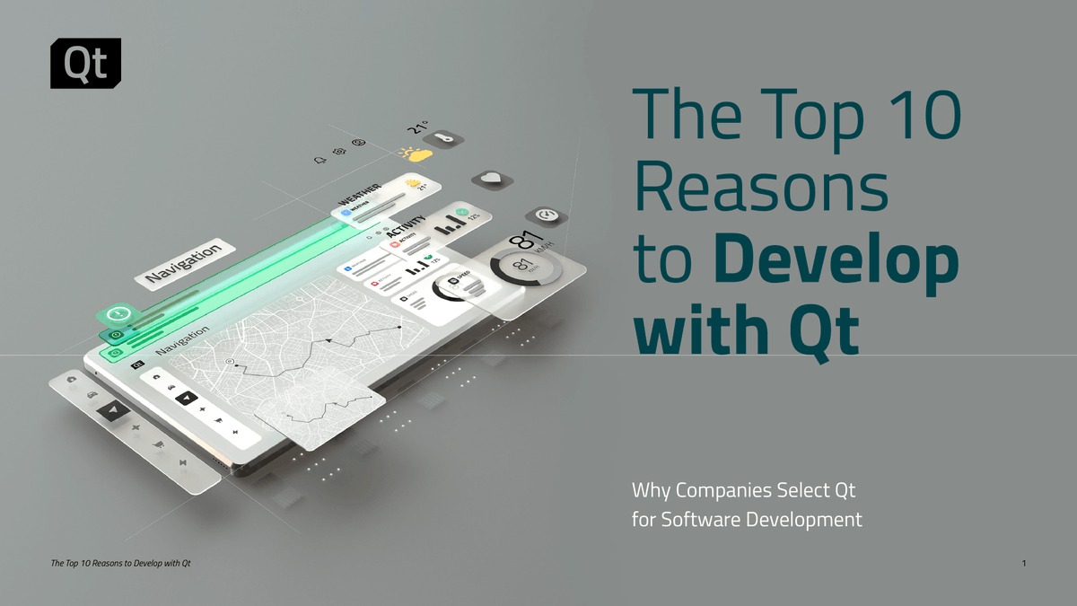 qtproject's tweet image. Discover the Top 10 Reasons to Develop with Qt and see why we're trusted by developers worldwide: hubs.li/Q02Rt5xX0
#QtDev #UX #SoftwareDevelopers #SoftwareEngineers