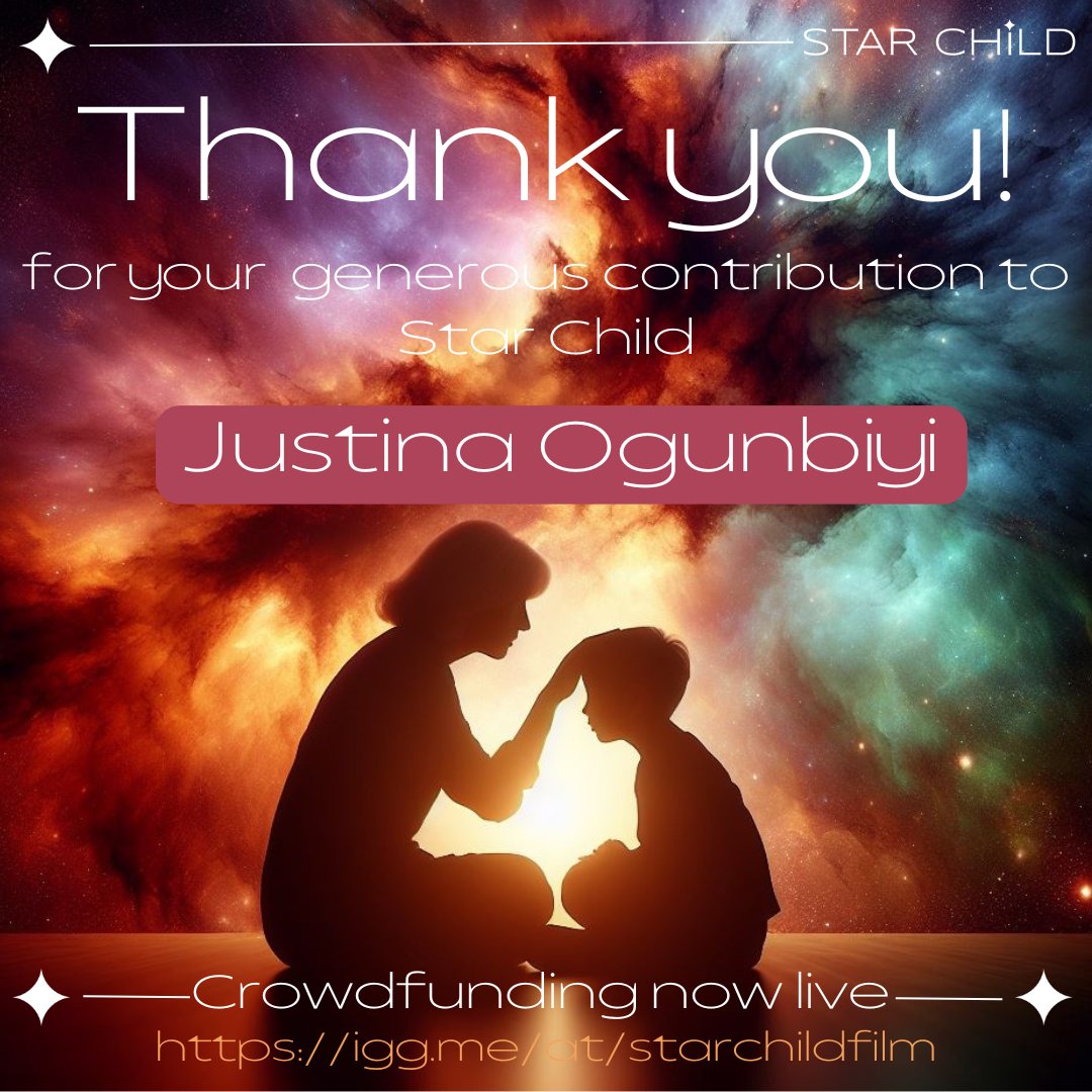 Thank You to Justina Ogunbiyi for contributing to #StarChild

 #Gratitude #ThankYou