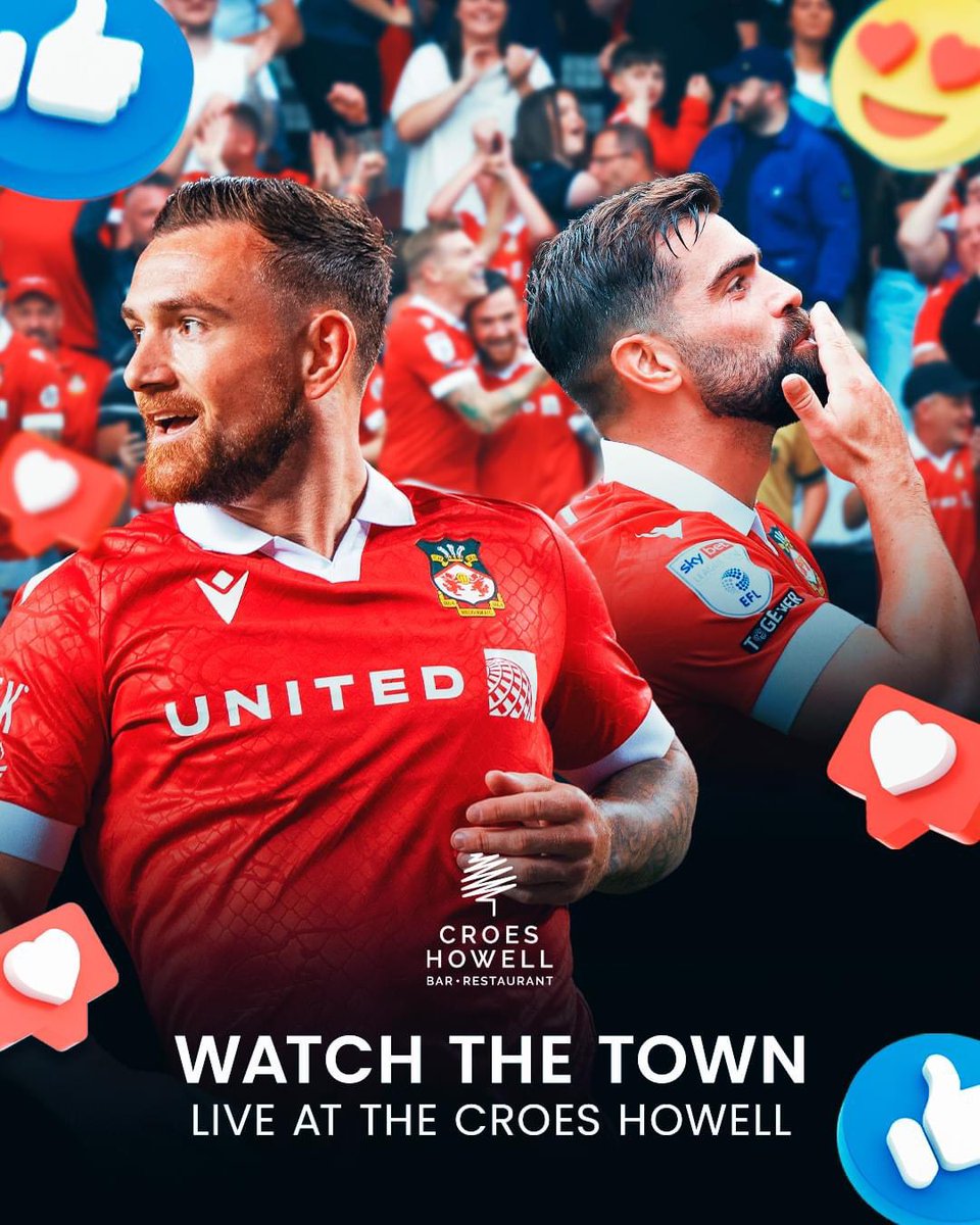 ⭐ L I V E - F O O T B A L L  ⭐

Join us tomorrow for the Wrexham game... 😘

✅ STEVENAGE v WREXHAM - 19:45 KO
✅ ALL PINTS £4 WHILST MATCH IS ON!

WALK-INS AND BOOKINGS WELCOME!