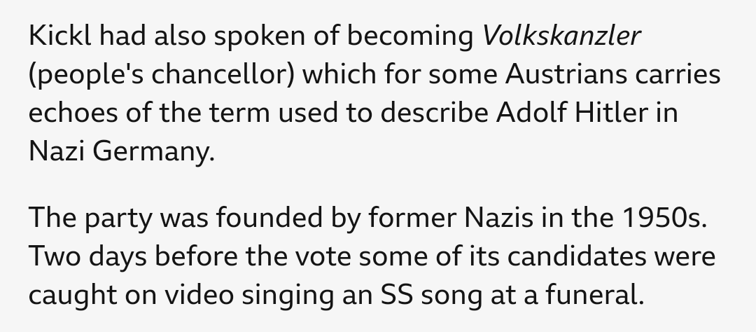 I now live in a country where actual Nazis won the election. Where actual Nazis are going to be in government. Fucking hell.