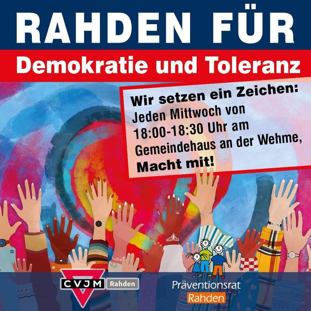 DemoForNRW's tweet photo. 📢 #Demo in #NordrheinWestfalen: 
"Rahden für Demokratie und Toleranz"

🕕 Zeit: 02.10.2024, 18:00 Uhr
📌 Ort: Am Kirchpl. 4, 32369 Rahden (Gemeindehaus an der Wehme)

ℹ️ Weitere Infos: https://t.co/fuFy93NVYx https://t.co/i0zATHAKL2