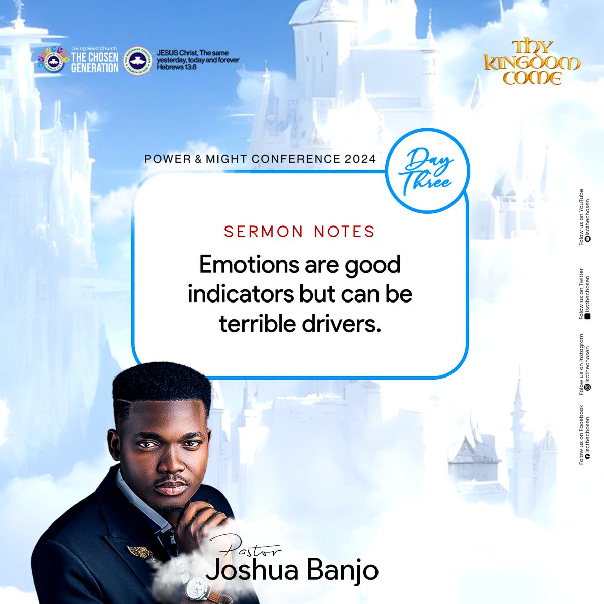 lscthechosen's tweet image. Six ways to interact with God word
1. Believe God&apos;s word.
2. Read God&apos;s word
3. Study God&apos;s word.
4. Meditate on God&apos;s word
5. Practice God&apos;s word.
6. Share God&apos;s word.

Pst. Joshua Banjo.

#PAMConference2024 #ThyKingdomCome #lscthechosen
#rccglscthechosengeneration