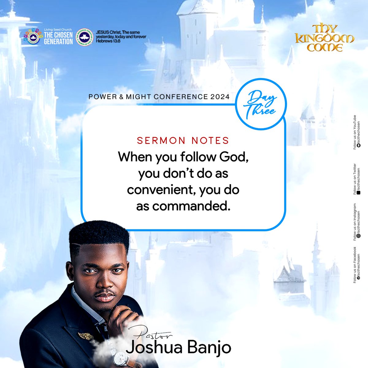 lscthechosen's tweet image. Six ways to interact with God word
1. Believe God&apos;s word.
2. Read God&apos;s word
3. Study God&apos;s word.
4. Meditate on God&apos;s word
5. Practice God&apos;s word.
6. Share God&apos;s word.

Pst. Joshua Banjo.

#PAMConference2024 #ThyKingdomCome #lscthechosen
#rccglscthechosengeneration