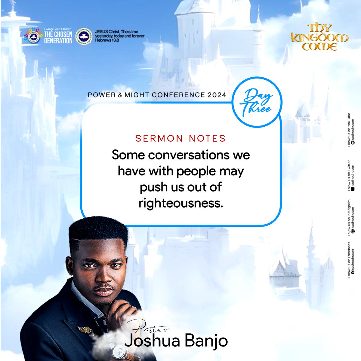 lscthechosen's tweet image. Steeze without holiness?
Not here please.✋😌

The real steeze is HOLINESS.🔥

Excerpts from Power and Might Conference, Day 3.

#PAMConference2024 #ThyKingdomCome #lscthechosen
#rccglscthechosengeneration #thechosengeneration #rccg #PAM2024 #PMC #PAM