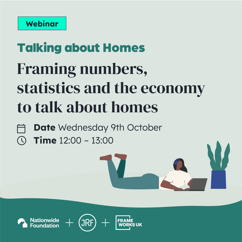 How we frame data matters – especially if we want the numbers to have an impact.

If you write about reforming housing in the UK, join <a href="/FrameWorksUK/">FrameWorks UK</a> for a webinar on 9 October to learn useful tips to help you understand why and how to frame housing data: us02web.zoom.us/webinar/regist…