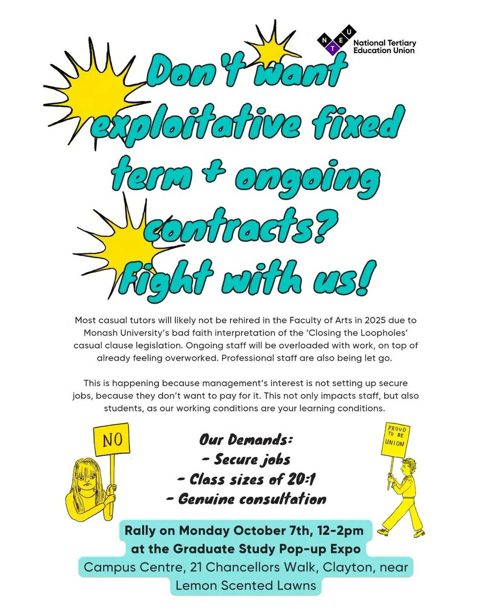 NTEU Monash Branch tweet media