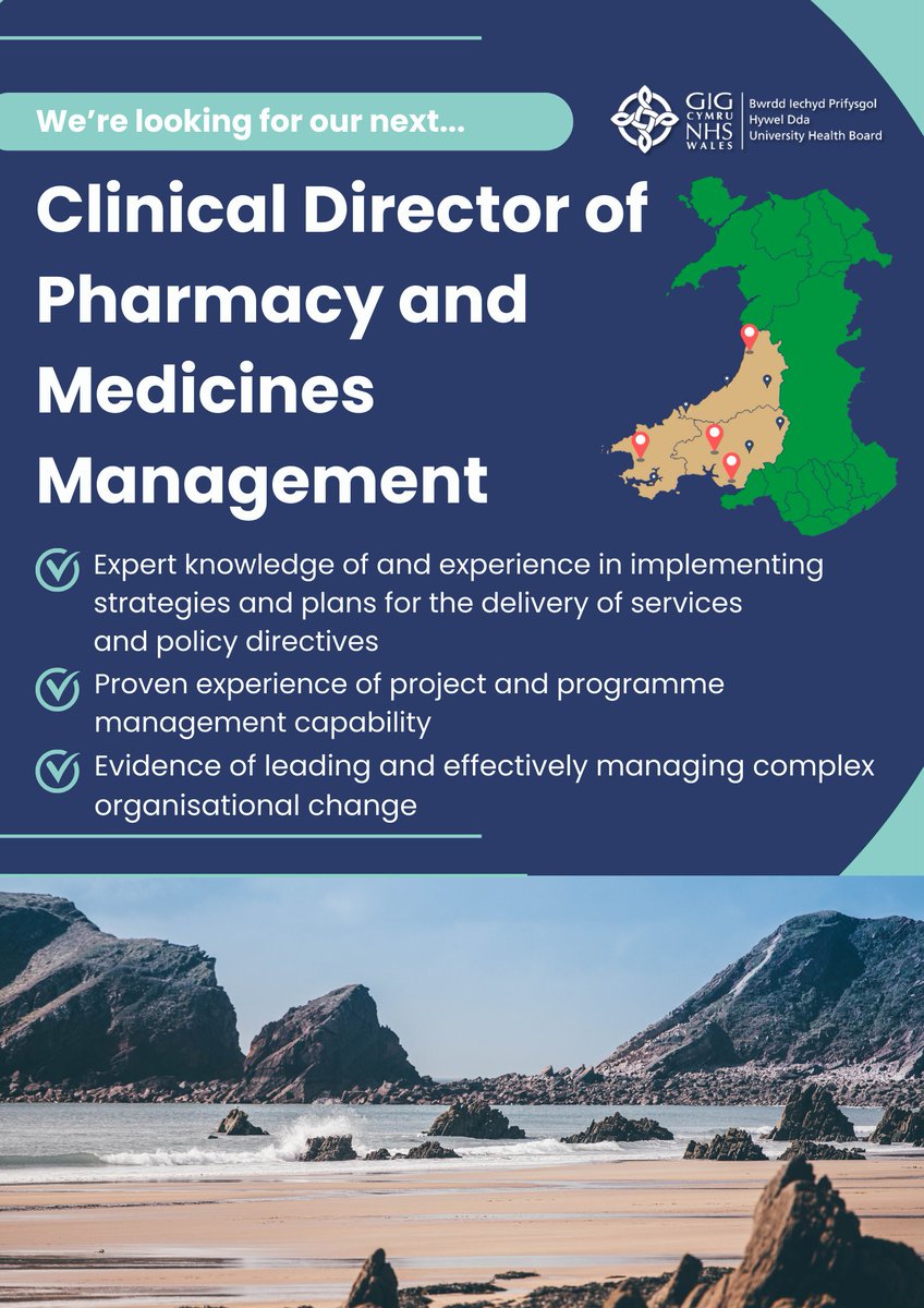 Swyddi Hywel Dda Jobs (@swyddihddajobs) on Twitter photo Could you be our next Clinical Director of Pharmacy and Medicines Management?
If you think you can make a difference, and help us on our continuing improvement journey, please find more information here and to apply online:
hduhb.nhs.wales/working-for-us…
#HywelDdaJobs <a href="/HywelDdaHB/">Hywel Dda UHB</a> Could you be our next Clinical Director of Pharmacy and Medicines Management?
If you think you can make a difference, and help us on our continuing improvement journey, please find more information here and to apply online:
hduhb.nhs.wales/working-for-us…
#HywelDdaJobs <a href="/HywelDdaHB/">Hywel Dda UHB</a>