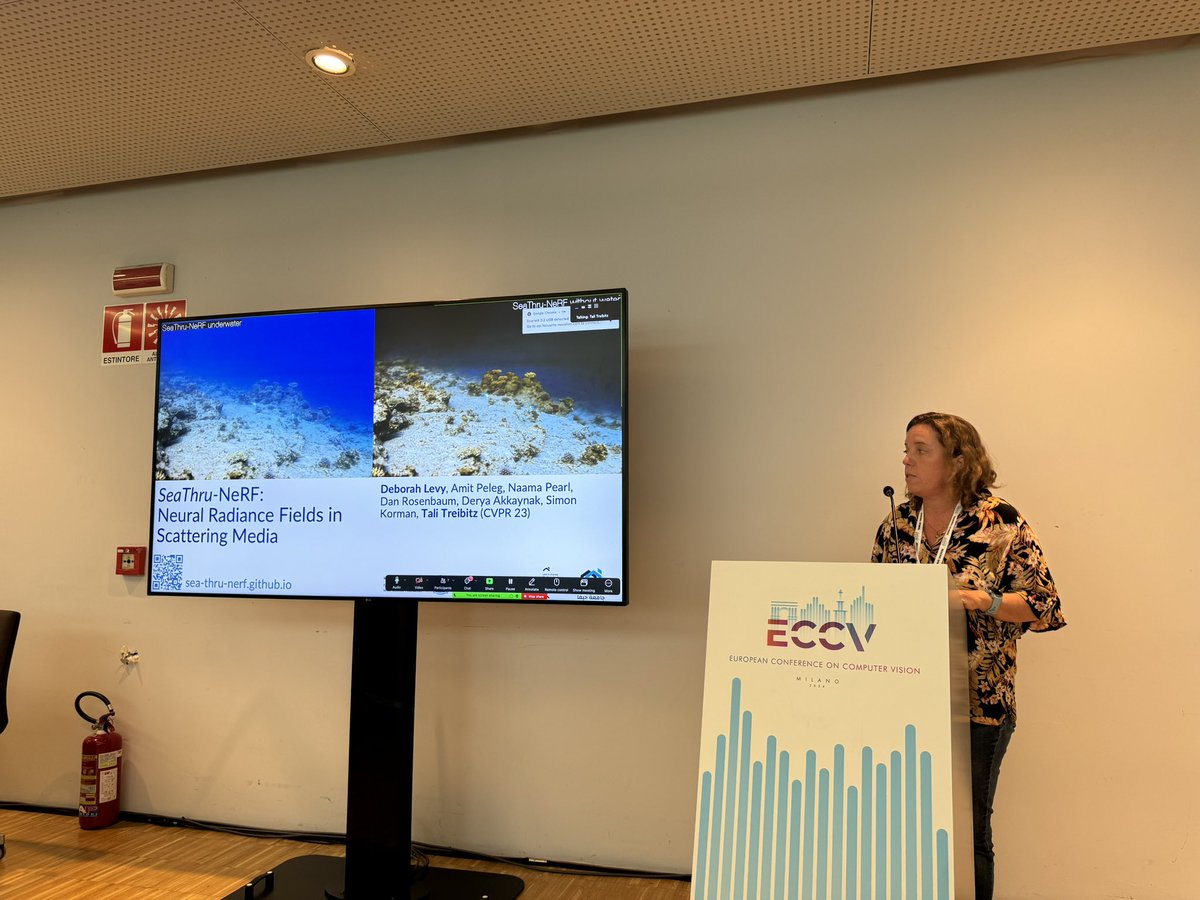 orlitany's tweet photo. Big thanks to our final workshop speaker @TreibitzL for presenting her amazing work on underwater imaging using neural field 
#ECCV2024 

https://t.co/VeQgcUYydS https://t.co/xQvFernb3d