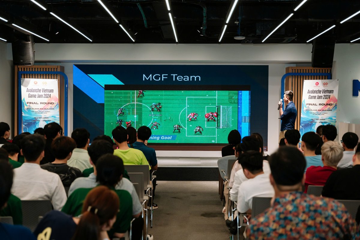 mgf_game's tweet photo. MGF joins The Avalanche Game Jam Vietnam 2024 😊
With the game Magic Football World ⚽️
Thank @Avalanche_vn for creating an attractive playground for everyone and teams to participate in learning and exchanging 🥳
#gamejamvietnam2024 #avalanche https://t.co/7y2hLxilfq