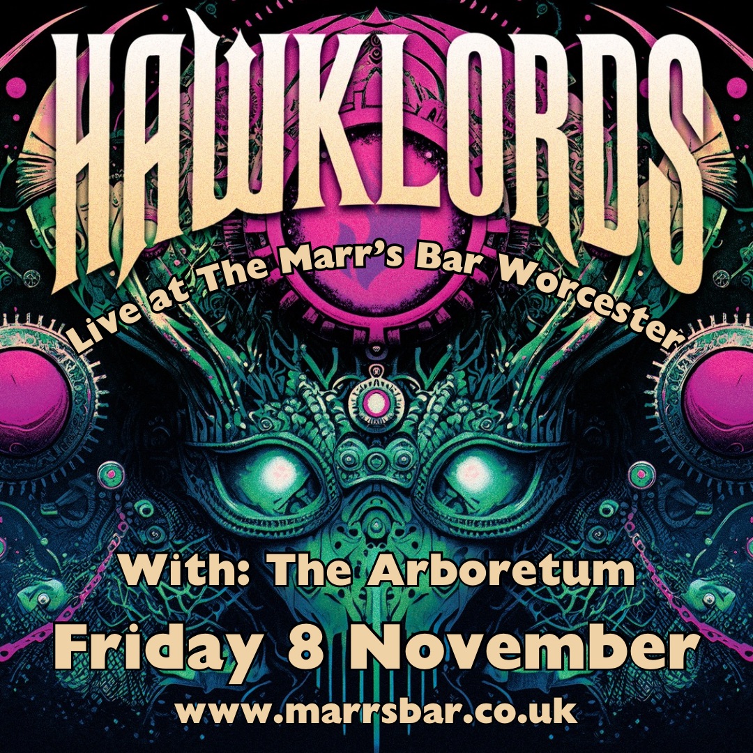 Marrs Bar (@marrs_bar) on Twitter photo 🚀 HAWKLORDS LIVE at The Marr's Bar – Fri 8th Nov! 🚀
Join the British space-rock legends on their RELATIVITY TOUR 2024 for a cosmic journey through time and sound.
🎶 Watch "Gravity Well" here: youtu.be/OnH9Fh_i-Y8
🎟️ Tickets: marrsbar.co.uk/events/hawklor…
<a href="/TheHawklords/">Hawklords Official</a> 🚀 HAWKLORDS LIVE at The Marr's Bar – Fri 8th Nov! 🚀
Join the British space-rock legends on their RELATIVITY TOUR 2024 for a cosmic journey through time and sound.
🎶 Watch "Gravity Well" here: youtu.be/OnH9Fh_i-Y8
🎟️ Tickets: marrsbar.co.uk/events/hawklor…
<a href="/TheHawklords/">Hawklords Official</a>
