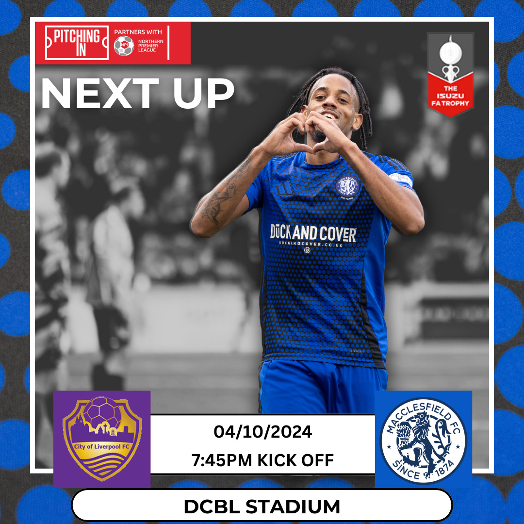 NEXT UP | Friday night action in the FA Trophy 🏆 

Tickets can be purchased by the link below ⬇️ 

🔗 - app.fanbaseclub.com/Fan/Tickets/Ch…  

Please note this is an ALL ticket game and pay on the gate will not be available and this is a 7:45 K/O!