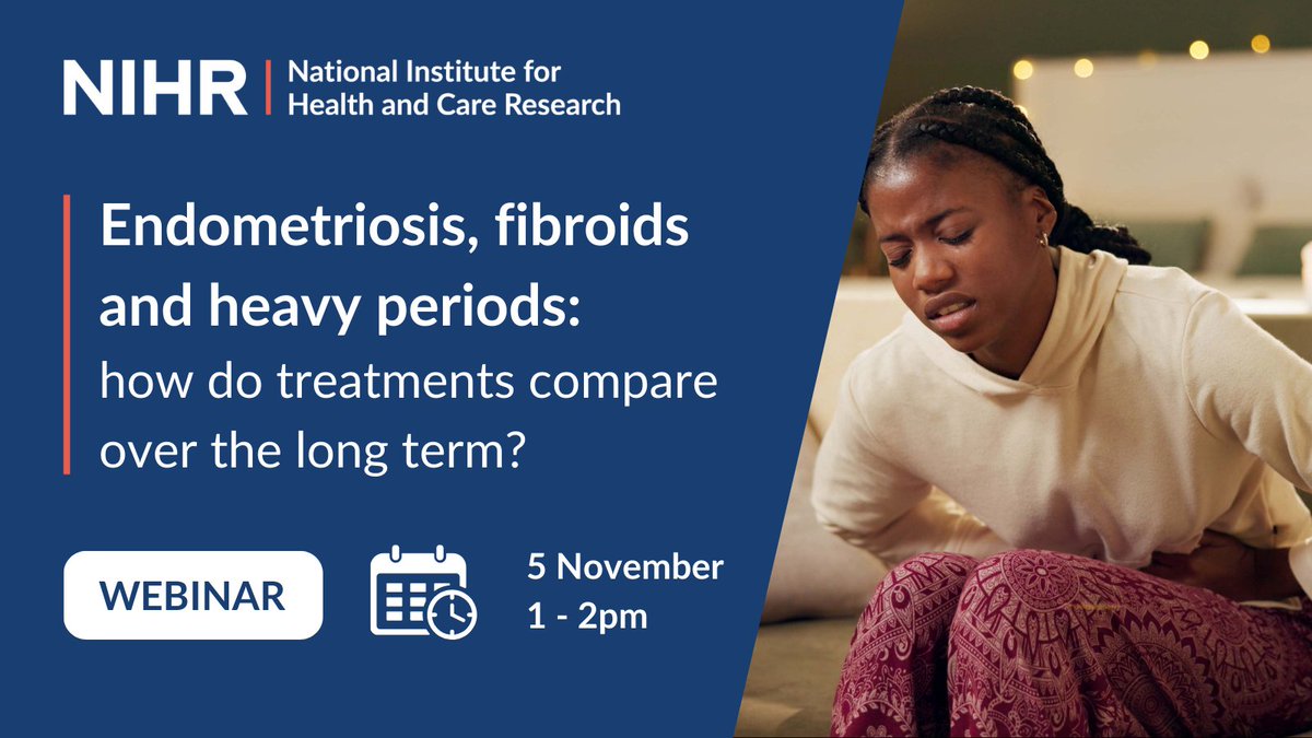 #Endometriosis #Fibroids &amp; #HeavyPeriods are a huge burden to women across the world &amp; can make everyday life a challenge.

But what are the long-term benefits &amp; risks of treatments?

Join our upcoming webinar to hear much-needed evidence: gmg-lgcgroup.zoom.us/webinar/regist…

🗓️ 5 Nov, 1 -