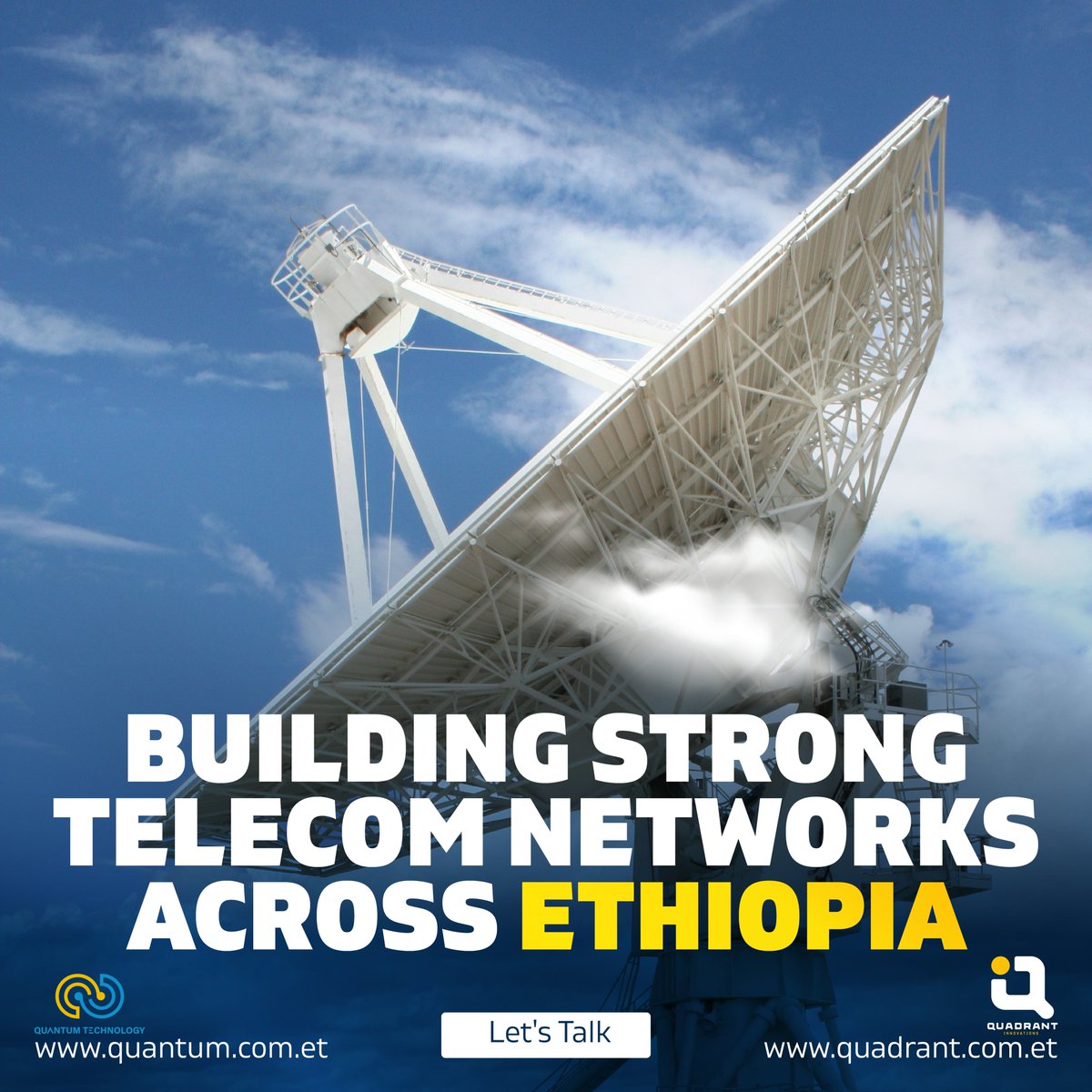 QuadrantInnovat's tweet photo. Building Telecom Networks Across Ethiopia 🇪🇹

For 5 years, Quadrant Innovations &amp; Quantum Technology PLC have been dedicated to creating and supporting strong networks. Follow us for updates on our services and partnerships! https://t.co/stRxH9aEjQ