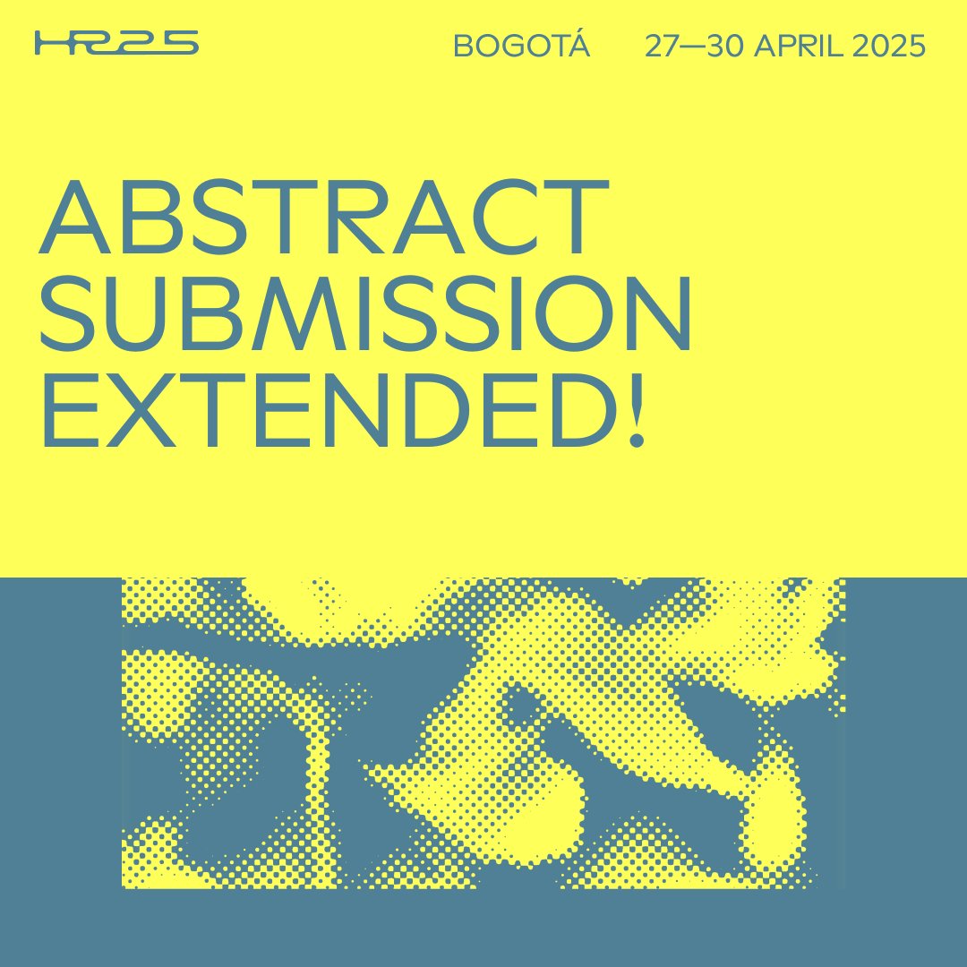You asked, we listened. Abstract submission deadline for #HR25bogotá has been extended to 14 October! hr25.hri.global/programme/ 

We also have a handy guide to submitting an abstract up on our website to help you.