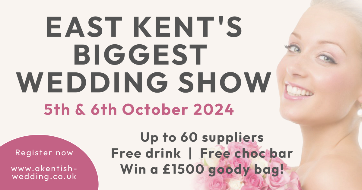 akentishwed's tweet photo. 2-days of Wedding Inspiration this weekend!
Do not miss this show!
Lots of wedding professionals, free drink, choc bar and
£1500 Prize vouchers in ONE bridal bag!
Sat 5th &amp; Sun 6th of October in Canterbury,
Free entry.  Pre-register at https://t.co/1FOHO6NW7f https://t.co/rffo9CEDBI