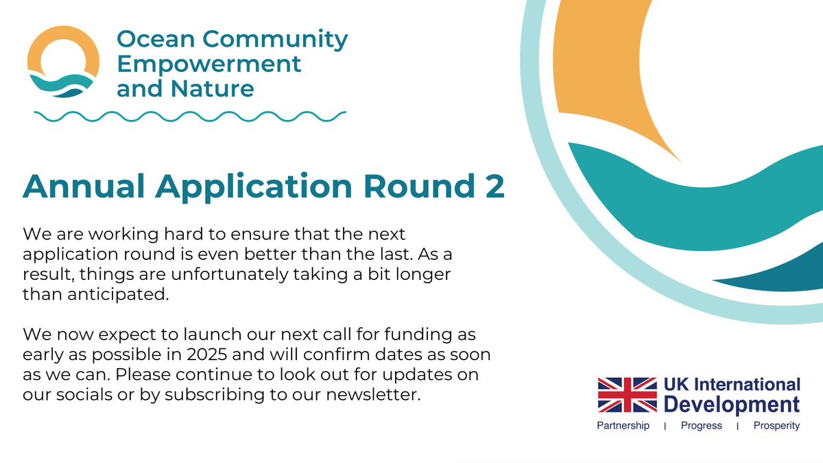 ❗We have an update! 🌊

Please continue to look out for updates on our socials or by subscribing to our newsletter: loom.ly/kVCbLbc

<a href="/DefraGovUK/">Defra UK</a> <a href="/FCDOGovUK/">Foreign, Commonwealth & Development Office</a> #BluePlanetFund