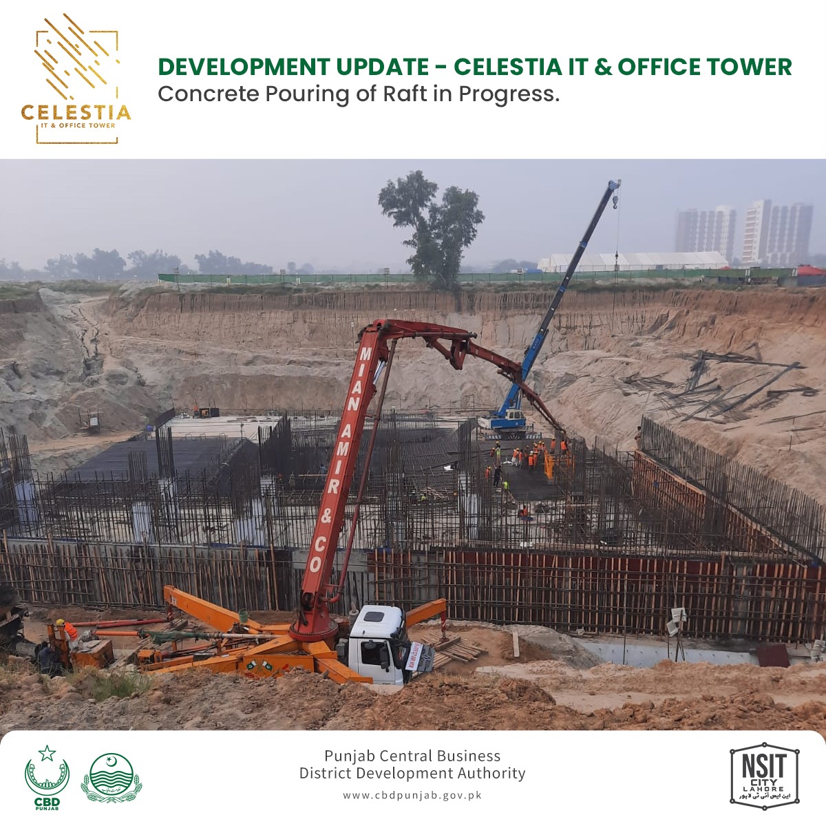 CBDPunjab's tweet photo. Development Update: Celestia IT &amp; Office Tower by CBD Punjab

Our team is working diligently on several key aspects of the project. Stay tuned for further updates as we advance toward completion!

#NSIT #CBDPunjab #PremiumDevelopmentAuthority #CelestiaTower #NSITCity https://t.co/4L1eQYtIGo