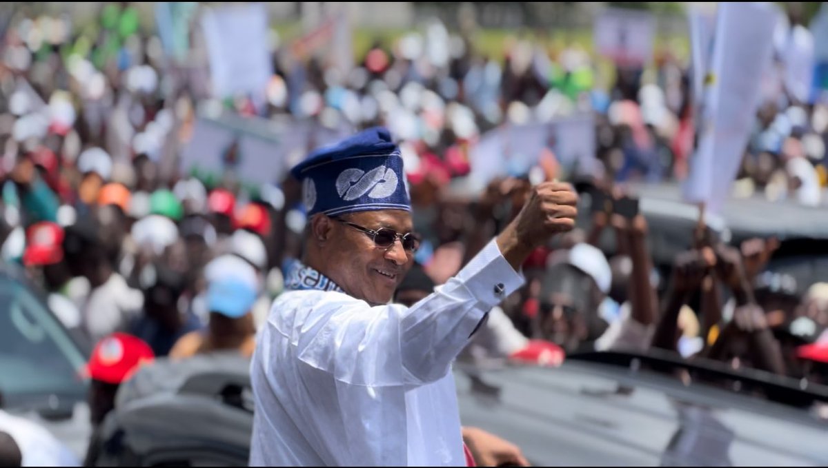 Abdool85's tweet photo. The arrival of His Excellency, the Executive Governor of Kaduna State, Senator Uba Sani, for the flag-off of the APC's local government election campaign. https://t.co/fLQBNOwFss
