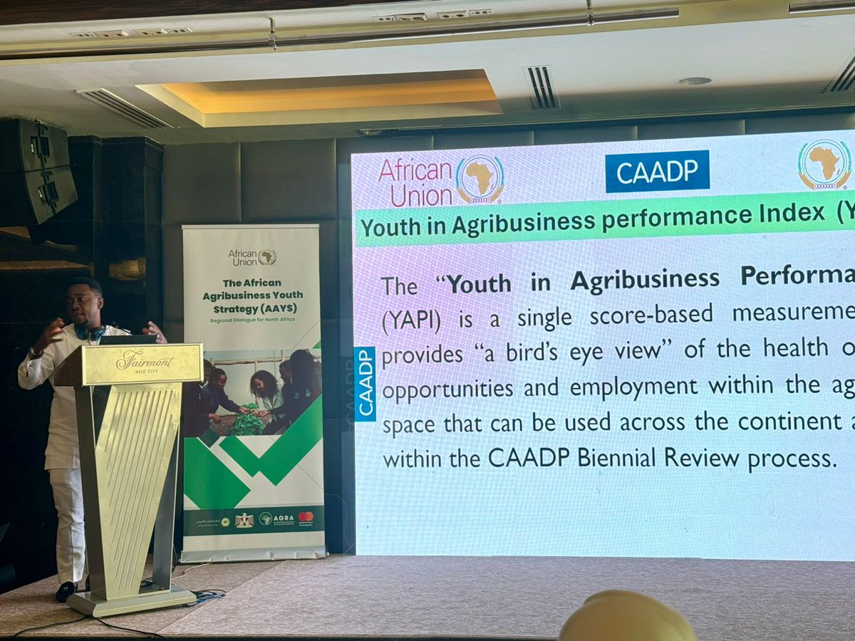 The African Agribusiness Youth Strategy (AAYS) Regional Dialogue (North Africa) 

"The Youth Agribusiness Performance Index will enable countries to effectively track and report on their progress, not only through a dedicated youth report but also as part of the Biennial Review