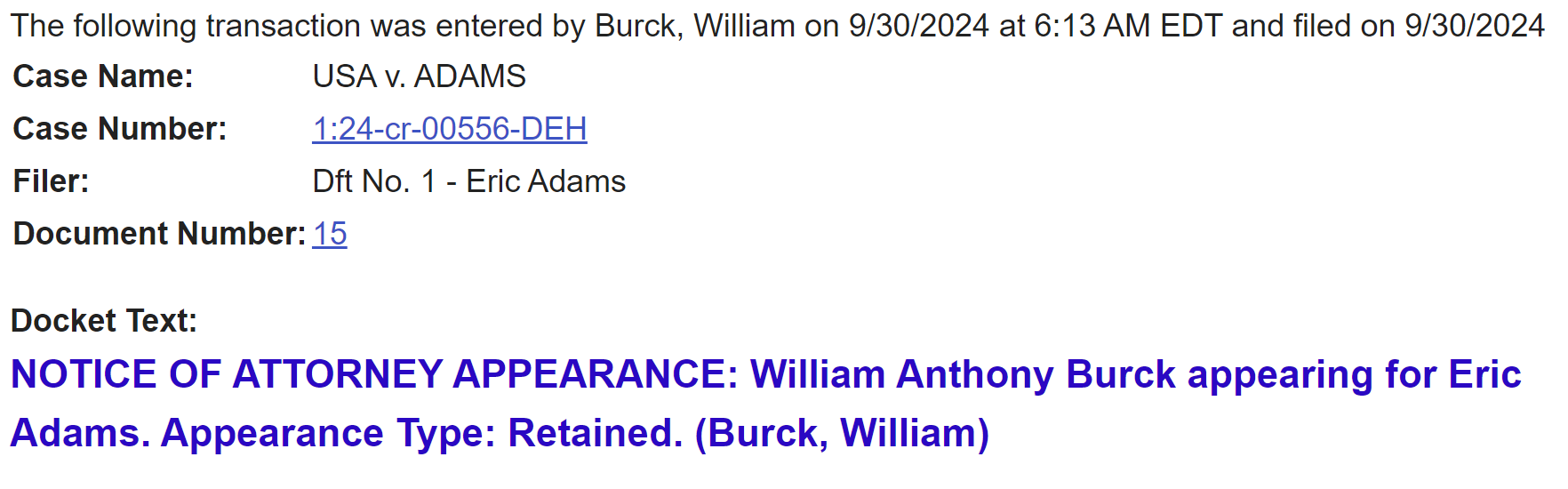 Inner City Press on X: &ldquo;Eric Adams Docket: 6 am Monday, Notice of 