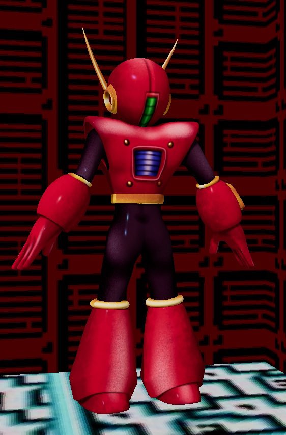 Sapience54's tweet image. He’s a work in progress but #quickman 3D model in MAYA #megaman #rockman #クイックマン #ロックマン #megaman2