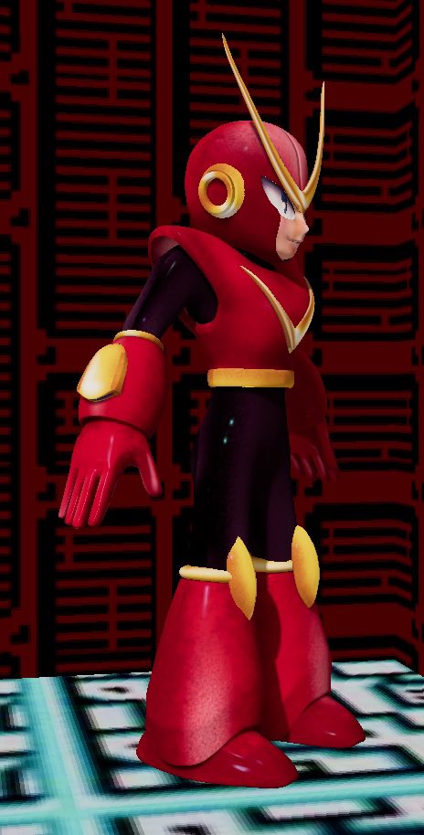 Sapience54's tweet image. He’s a work in progress but #quickman 3D model in MAYA #megaman #rockman #クイックマン #ロックマン #megaman2