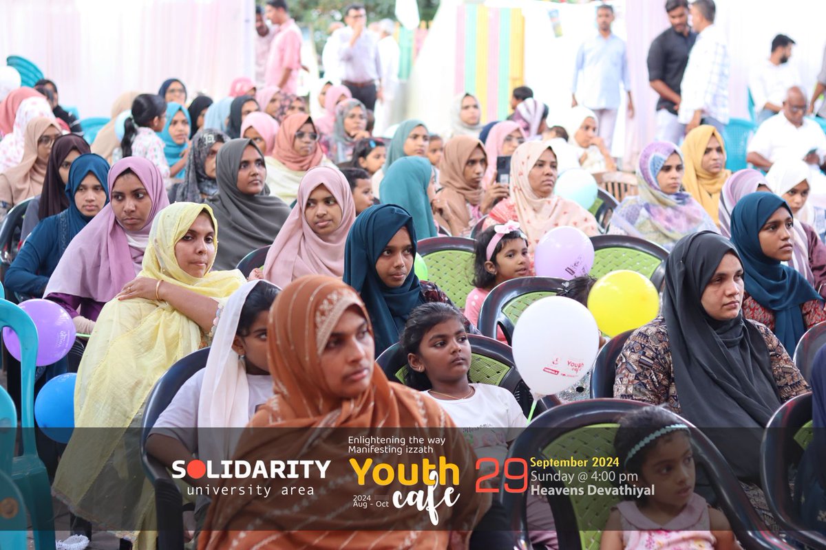 solidaritymlpm1's tweet photo. 'Enlightening the way Manifesting izzath'

Youth Cafe
2024 Aug 01 - Oct 31

04:00 pm to 049:00 pm
2024 September 29 Sunday
Heavens Devathiyal

#solidaritymalappuram #familyfirst #YouthCafe #Family #familytime #solidarityymkerala https://t.co/XfoUQhC4fA