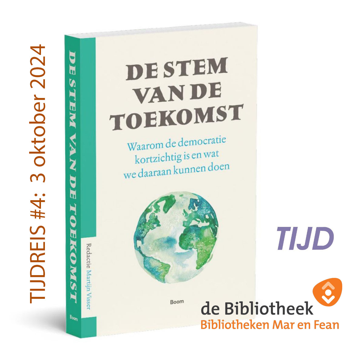 Donderdagavond 3 oktober 2024 gaan we weer TIJDreizen in de Bibliotheek Heerenveen, deze keer onder de titel "De stem van de toekomst", met auteur Martijn Visser, wethouder Jelle Zoetendal  van <a href="/Heerenveen/">Gemeente Heerenveen</a> en @klaassietse van @mvdtoekomst Reserveer nu:
bmf.op-shop.nl/506/tijdreizen…