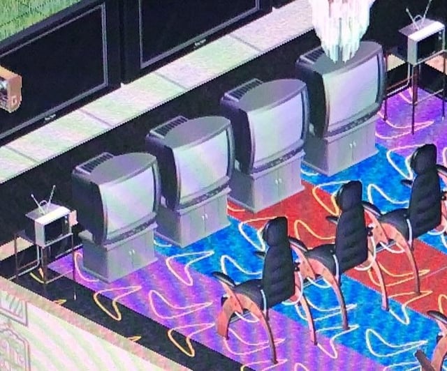 These TVs in The Sims 1 were a whole vibe